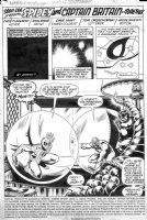 BYRNE, JOHN - Marvel Team-Up #66 pg 1 splash, 1st US Captain Britain story  Comic Art