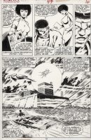 BYRNE, JOHN - Power Man & Iron Fist #49 pg 10, Misty Knight gives Luke Cage info on the missing Claire and Noah that leads him back to his origin at Seagate Prison! 2/3rds splash page Comic Art