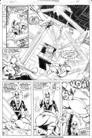 BYRNE, JOHN - Iron Fist #12 semi-splash pg 30, IF & Captain America vs Wrecking Crew Comic Art