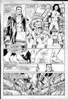 BYRNE, JOHN - Legends #3 pg 3, Flash / Changeling vs Sarge Steel  Suicide Squad Comic Art