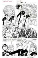 BYRNE, JOHN - Fantastic Four #282 pg 8, Secret Wars II tie-in. 2/3rds Splash /  Richards meets Power Pack Comic Art