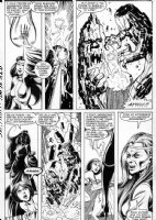 BUSCEMA, SAL - New Mutants #11 pg 2, Amara and Psyche battle Selene, the Black Queen in her second ever appearance! Comic Art