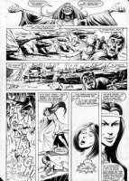 BUSCEMA, SAL - New Mutants #11 page 3, Selene, the Black Queen, sucks the life energy out of her followers to regain her youth...and attack Psyche! Comic Art