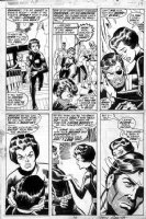 BUSCEMA.SAL / JOHN ROMITA SR signed - Captain America #153 pg 14, Cap beats Nick Fury + Falcon, Agent Sharon Carter, Contessa Comic Art