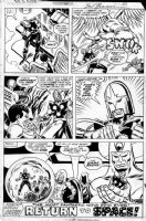 BUSCEMA, SAL - Nova #6 page 31, last page.  Nova and his full rogues gallery of villains!  Comic Art