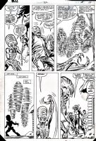 BUSCEMA, SAL - Rom #32 pg 10, early Rogue Mystique Destiny vs Hybred (Dire Wraith) 1982 Comic Art