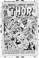 BUSCEMA, JOHN - Thor #196 cover, Thor, Warriors Three vs giant Comic Art