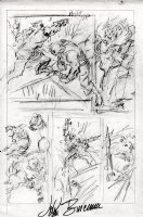 BUSCEMA, JOHN - Wolverine pg 3 layouts , Wolverine fights - signed 1988 Comic Art