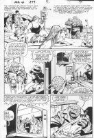 BUSCEMA, JOHN - Fantastic Four #299 pg 7, Thing & She-Hulk watch Team-mates on TV Comic Art