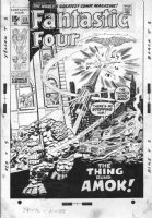 BUSCEMA, JOHN - Fantastic Four #111 cover, mad Thing vs Human Torch 1971 Comic Art