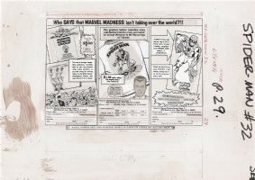 DITKO, STEVE / MARIE SEVERIN - Amazing Spider-Man #32 pg 29, Merry Marvel Marching Society ad with historic Spider-Man merchandise offered for the first time! Comic Art
