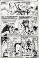 ADAMS, NEAL / DAVE COCKRUM - Avengers, Giant-Size #2 pg 38, last page. Full team and Mantis witnesses the tragic, historic Death of Swordsman! Comic Art