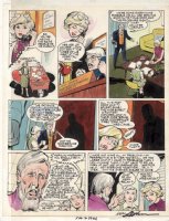 ADAMS, NEAL signed / DICK AYERS - Food Magazine ink & color pg - attractive female hospital executive & problems 1977 Comic Art