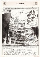 KUBERT, JOE - G.I. Combat #99 2-up pg 1, early Jeb Stuart & Haunted Tank splash 1963 Comic Art