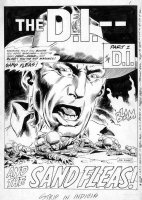 KUBERT, JOE - G I Combat #56 large pg 1, splash, DI & Sandfleas, Sgt Rock prototype 1957 Comic Art