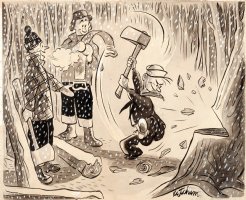 KETCHAM, HANK - Half Hitch cartoon, Saturday Evening Post, Navy humor 1943 Comic Art