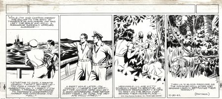  RAYMOND, ALEX - Jungle Jim Sunday 11/30 1941, Jim at sea, Lil & Kitty in jungle Comic Art