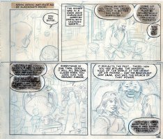 WOOD, WALLY -  Wizard King GN #1 2/3rd pencil pg 17, Odkin Wizard & Heroes 1970s Comic Art