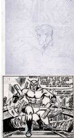 HECK, DON / DITKO ? - Tales To Astonish #54 pg 9, details pencil sketch & redrawn panel  Comic Art