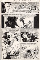 SEKOWSKY, MIKE - Justice League of America #60 pg 7, cover scene, Batgirl vs JLA & Queen Bee Comic Art
