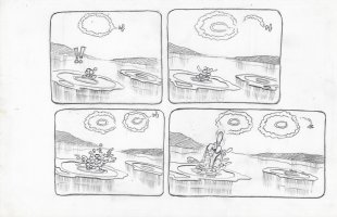 COLAN, GENE - B'Twixt & B'Tween tryout Sunday, Sky-writing, 1990s Comic Art