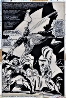 COLAN, GENE - Marvel Spotlight #19 pg 2 full fight splash, Son Of Satan, saving gal in bedroom Comic Art