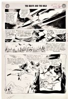 KUBERT, JOE - Brave and the Bold #43 lrg pg 6, Hawkman & Hawkgirl 1st origin Katar Hol 1962 Comic Art