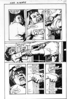 CORBEN, RICHARD - Aliens Alchemy #1 pg 17, gal fails to save big man - 1997 Comic Art