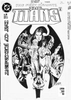 SIENKIEWICZ, BILL & DAN JURGENS - Titans #9 cover- Arsenal; Donna Troy; Nightwing; Lian Harper; Cyborg; Goth; Deathstroke; Sarah Charles Comic Art