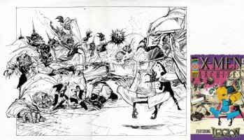 SIENKIEWICZ, BILL - LEGION -  X-Men Archive #3 LRG Wrap-Around cover, 1st staring series Legion & New Mutants  1995 Comic Art