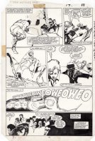 SIENKIEWICZ, BILL - New Mutants #31 pg, Magik Kitty Sunspot Magma fight, Dazzler drops in Comic Art
