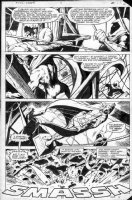 SIENKIEWICZ, BILL - Moon Knight #9 pg 23, Moon Knight fights evil twin - Midnight Man  Comic Art