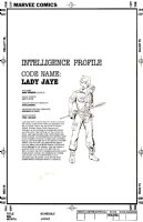 TRIMPE, HERB - Marvel GI Joe Order of Battle, Trade Edition - Lady Jaye - with proflle text  overlay Comic Art