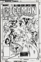 ZECK, MIKE - X-Men's Iceman #3 (of 4) cover, Iceman fights X-men, Champions and Defenders! Comic Art