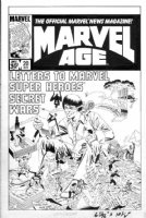 ZECK, MIKE - Marvel Age #20 Cover, 1st Black Spider-Man / Venom Pre-Secret Wars #8  FF X-Men Avengers Nov 1984 Comic Art