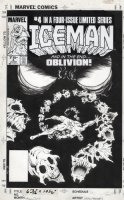 ZECK, MIKE - X-Men's Iceman cover #4, Death of Iceman? Final issue of 1st series  Comic Art