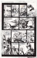 GARCIA-LOPEZ, JOSE LUIS - Batman Returns pg 53, Burton's 1992 film - Michael Keaton' Batman / Batmobile + Catwoman & Penquin & Max Comic Art