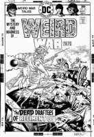 GARCIA-LOPEZ, JOSE LUIS - Weird War #41 cover, Creature Commando series  Civil War canon vs ghost  1975 Comic Art