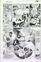 ROGERS, MARSHALL / CRAIG RUSSELL - Marvel Fanfare #5 splashy panel pg 16 - Roger's first Doctor Strange, Clea, Dormamu  1982 Comic Art