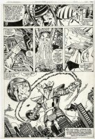 PEREZ, GEORGE - Avengers #198 pg 16, large Ronin vs Captain America, Thor, Wasp, Yellow Jacket Comic Art