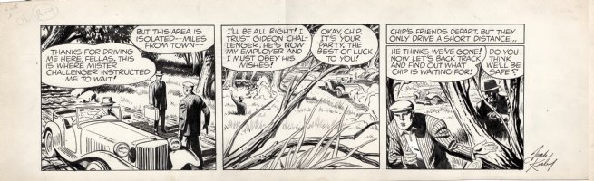 KIRBY, JACK / BILL ELDER inks - Chip Hardy 1950s tryout daily #9, waiting for Mr Challenger Comic Art