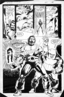 LAROCQUE, GREG - Marvel Team-Up #150 pg 16, S.Splash Black Tom gains power w/ Juggernaut Comic Art