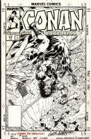 SEMEIKS, VAL / GEOF ISHERWOOD - Conan The Barbarian #216 cover, Conan stealing at Temple of  Zed Comic Art