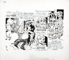 WOOD, WALLY- Mad  / Topps satire - Arise shaving cream 1960s Comic Art