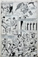 DeZUNIGA, TONY - Arak / Son of Thunder #45 splashy pg 8, Arak battle ready for winged woman 1985 Comic Art