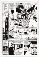 JURGENS, DAN - Justice League #74 pg 12, Batman faces Bloodwynd Comic Art