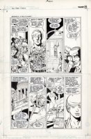 JURGENS, DAN - New Teen Titans #6 pg 12 - Cyborg, Beast Boy 1984 Comic Art