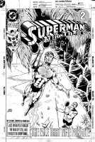 JURGENS, DAN / McLOUD- Action Comics #671 first cover, Superman playing Gillig an's Island 1991 Comic Art