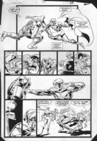 JURGENS, DAN - Booster Gold #2 pg 29, second app.,. Booster fight montage Comic Art