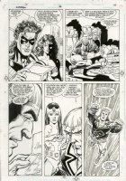 JURGENS, DAN - Superman #76 pg 10, Supes Death 'Funeral for Friend' - Nightwing & Wonder JLA : Aquaman, Guy Gardner Dr. Light Comic Art